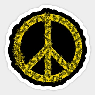 Beekeeping Peace Sign Honey Bee Sticker